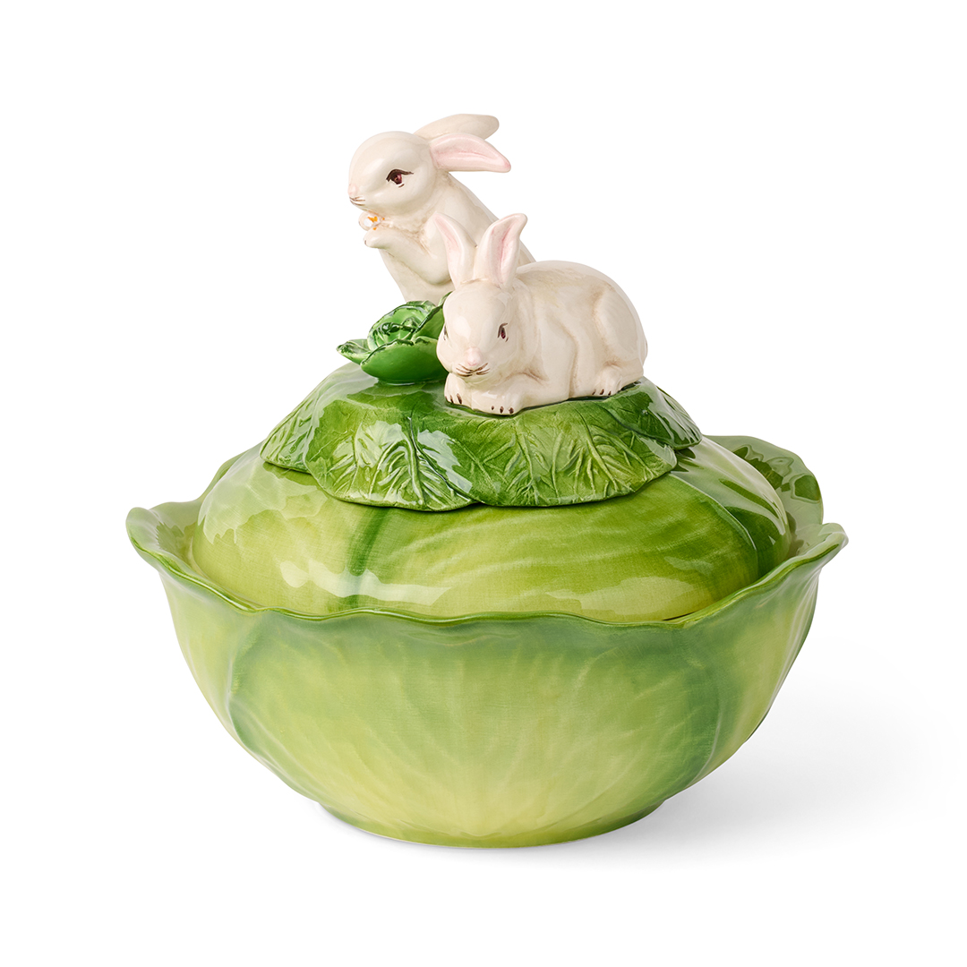 Rabbits on Cabbage Soup Tureen